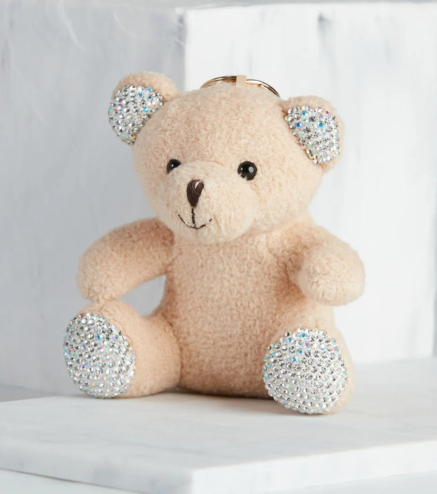Rhinestone Plush Teddy Bear Keychain | Windsor