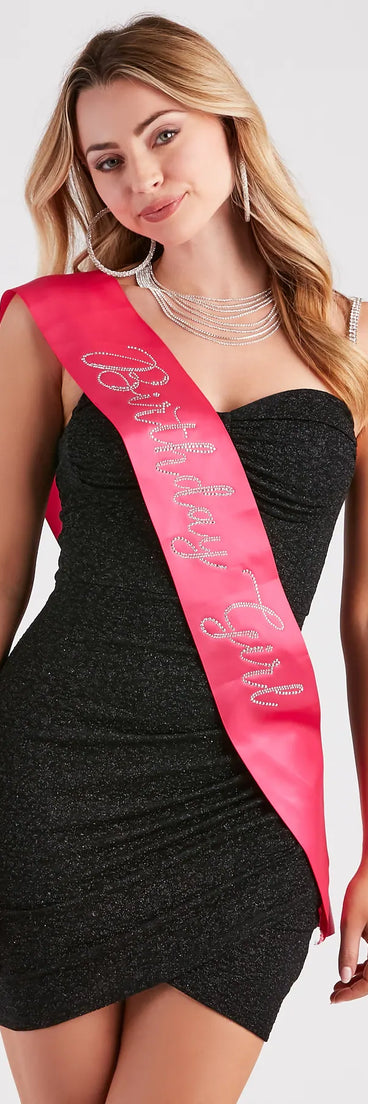 Birthday Girl Rhinestone Sash