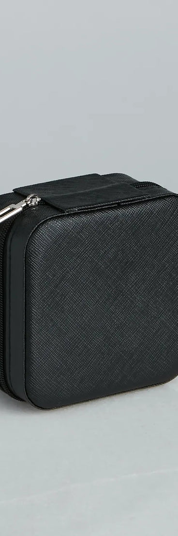 Sleek Mini Travel Jewelry Case