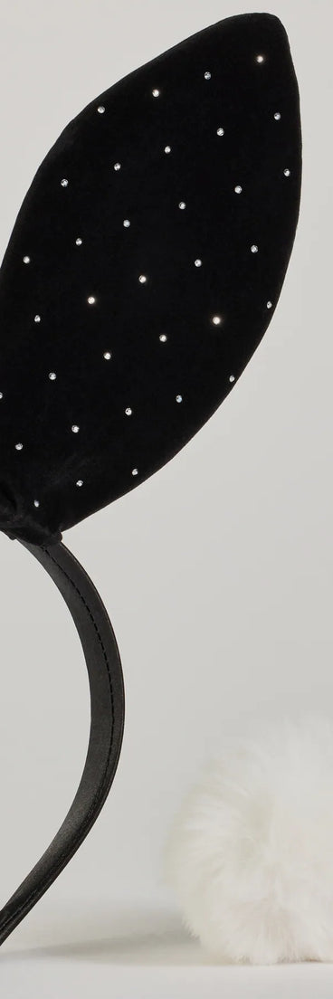 Vixen Bunny Velvet Rhinestone Ears And Tail Set