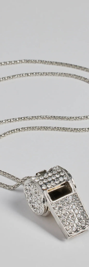 Get inspired with the Make The Call Rhinestone Whistle, a feed-worthy silver piece that’s part of Windsor's updated and curated women’s clothing edit packed with must-have fall outfit ideas.