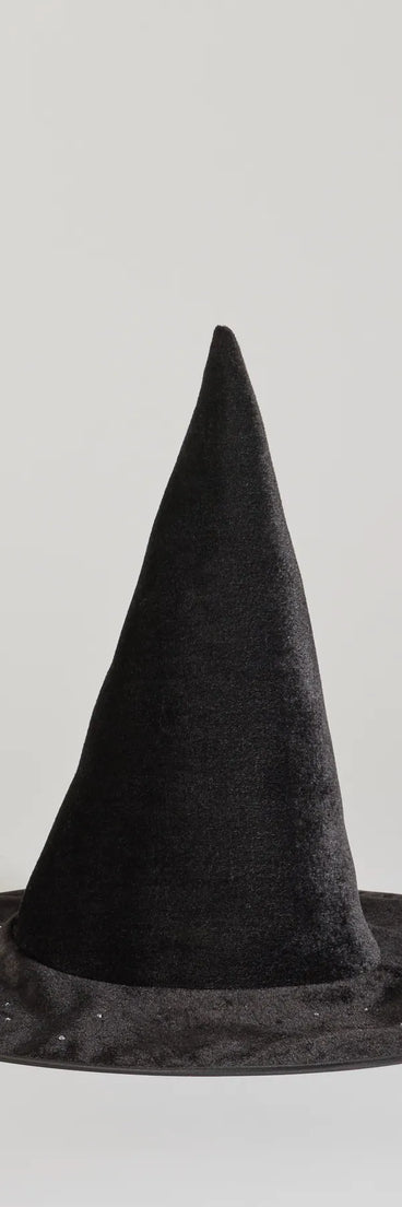 Bewitched Spellcaster Velvet Rhinestone Witch Hat