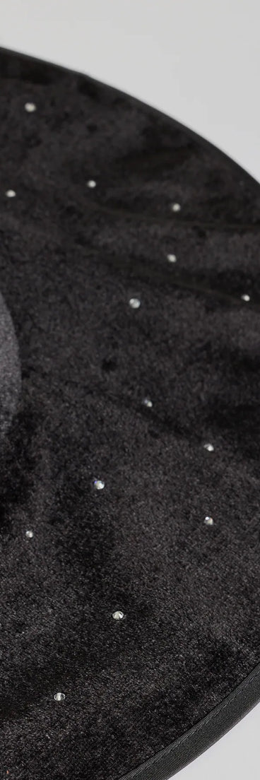 Bewitched Spellcaster Velvet Rhinestone Witch Hat