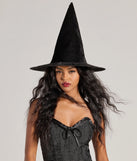 Bewitched Spellcaster Velvet Rhinestone Witch Hat