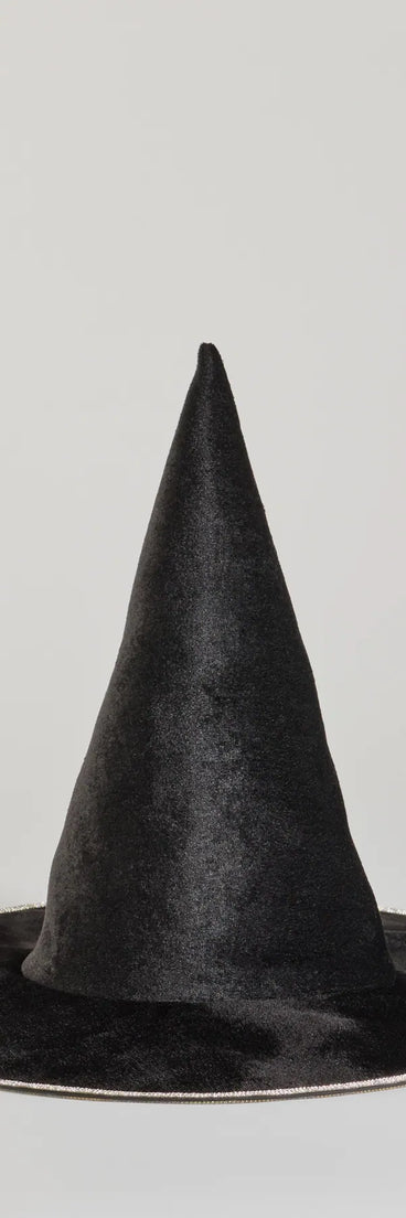 Hexed Beauty Velvet Rhinestone Witch Hat