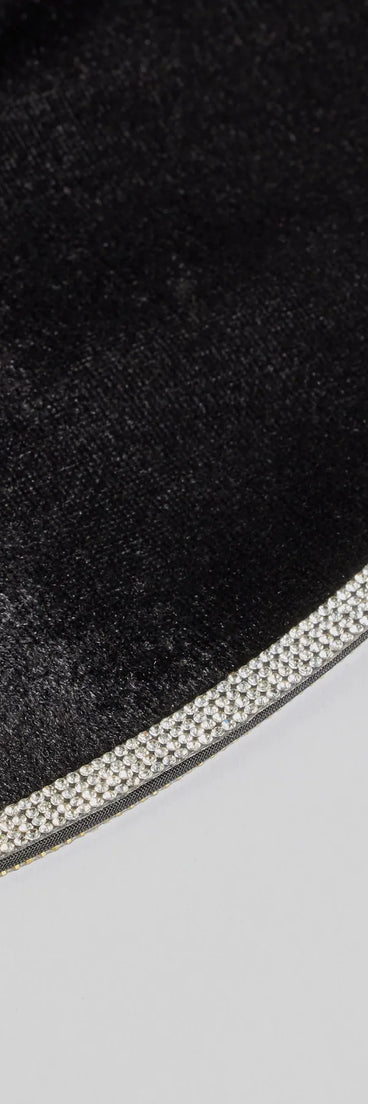 Hexed Beauty Velvet Rhinestone Witch Hat