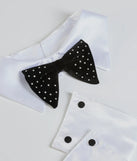 Bunny Babe Rhinestone Bowtie And Cuff Set