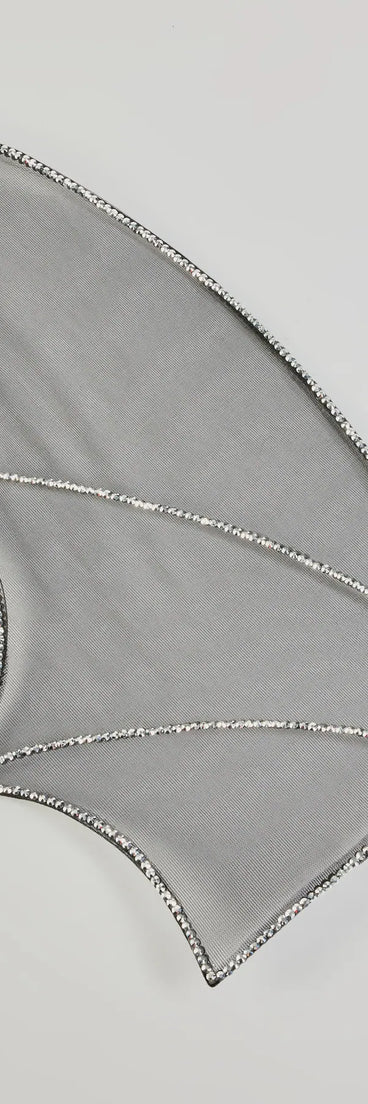 Cursed Fairy Rhinestone Mesh Wings