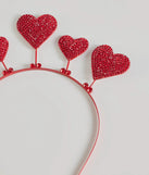 Cupid Cutie Rhinestone Heart Headband