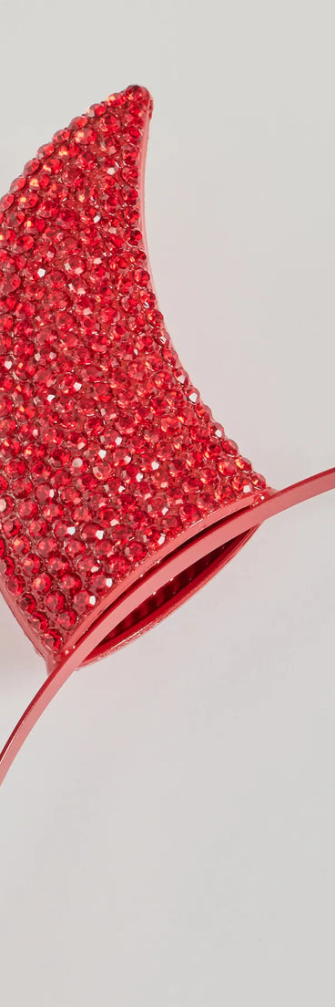 Red Hot Devil Rhinestone Horns