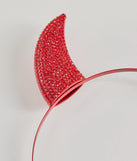 Red Hot Devil Rhinestone Horns