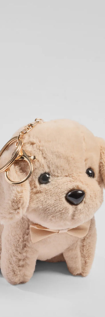 Plush Puppy Dog Bag Charm
