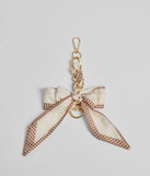Fab Icon Houndstooth Bow Bag Charm