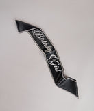 Birthday Girl Glitter Rhinestone Satin Sash