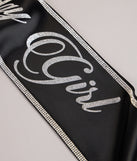 Birthday Girl Glitter Rhinestone Satin Sash
