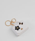 Flower Bow Mini Purse Keychain