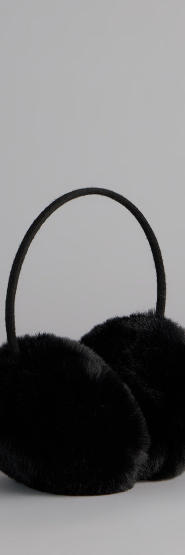 Style your vibe in seconds with the Cozy Bliss Faux Fur Earmuffs in black, a fashion accessories essential that completes any outfit with ease.