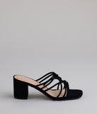 Tied To The Moment Block Heel Mules