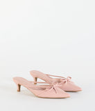 Sweetest Thing Bow Kitten Heel Mules