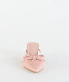 Sweetest Thing Bow Kitten Heel Mules