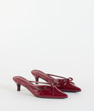Sweetest Thing Bow Kitten Heel Mules