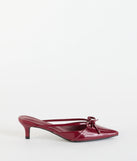 Sweetest Thing Bow Kitten Heel Mules