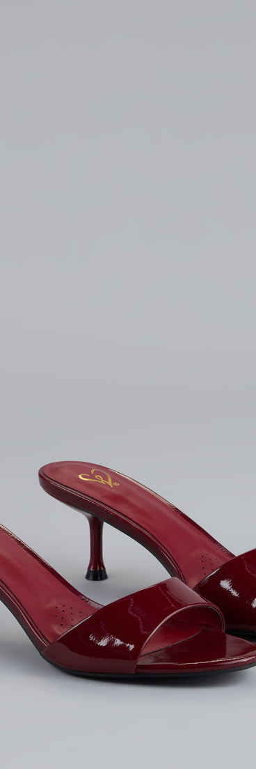 Own the Moment Patent Heeled Mules