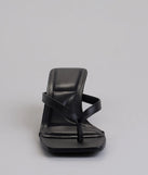 Turn heads in the Feeling Chic Thong Square Toe Heels, black heels showcasing a fresh trend or stylish detail made to elevate your full Windsor fit.