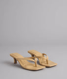 Feeling Chic Thong Square Toe Heels
