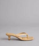 Feeling Chic Thong Square Toe Heels