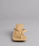 Feeling Chic Thong Square Toe Heels
