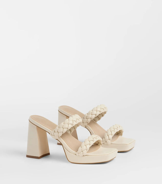 Social Season Braided Strap Mules