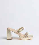 Social Season Braided Strap Mules