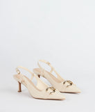 Summer Fave Linen Slingback Stiletto Pumps