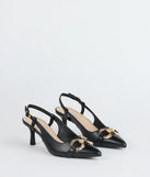 Trendy Buckle Slingback Stiletto Pumps