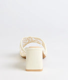 Flirty And Fun Lace Block Heel Mules