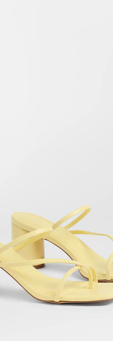 So Much Personality Strappy Block Heels