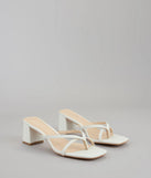 Can’t Talk, Busy Strutting Block Heel Mules