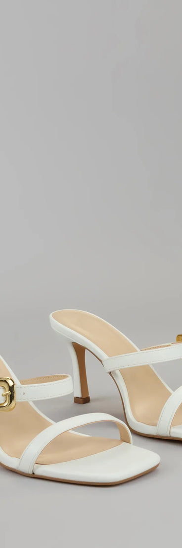 Booked and Buckled Mule Heels