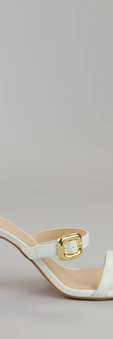 Booked and Buckled Mule Heels