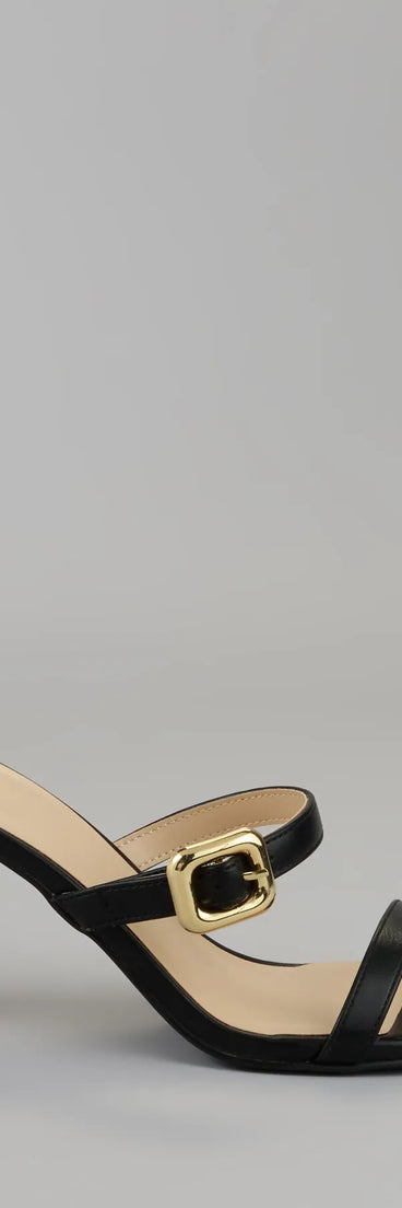 Booked and Buckled Mule Heels