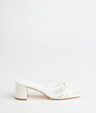 Sleek Staple Strappy Square Toe Mules