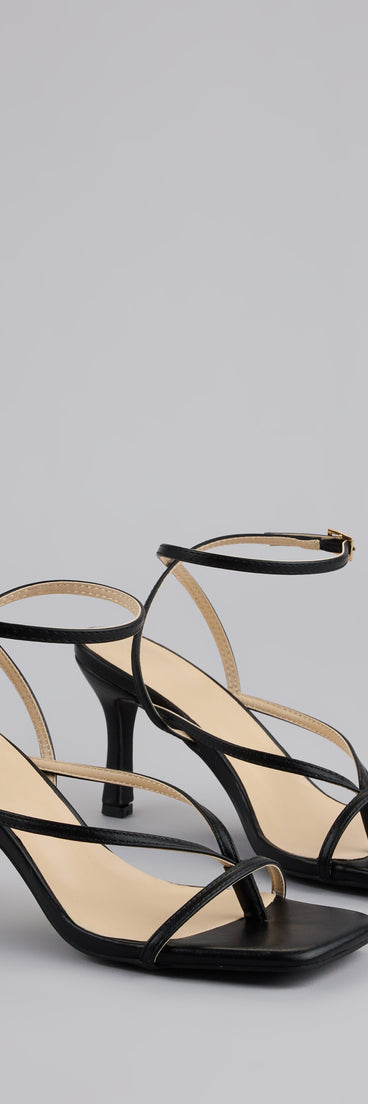 Strut Factor Thong Strappy Stiletto Heels