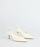 Lookin' Sleek Sling-Back Stiletto Pumps