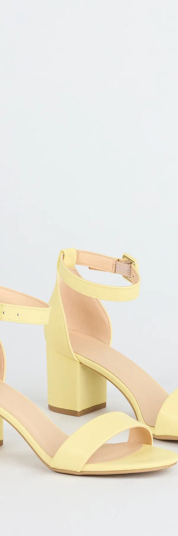 Step into style with the Chic Steps Low Block Heels, yellow heels made to complete your Windsor look with comfort and glam in mind.