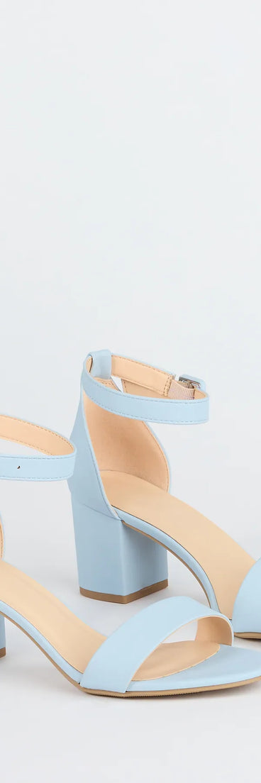 Step into style with the Chic Steps Low Block Heels, blue heels made to complete your Windsor look with comfort and glam in mind.