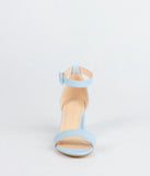 Turn heads in the Chic Steps Low Block Heels, blue heels showcasing a fresh trend or stylish detail made to elevate your full Windsor fit.