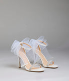 Step into style with the Tied With A Bow Stiletto Heels, white heels made to complete your Windsor look with comfort and glam in mind.