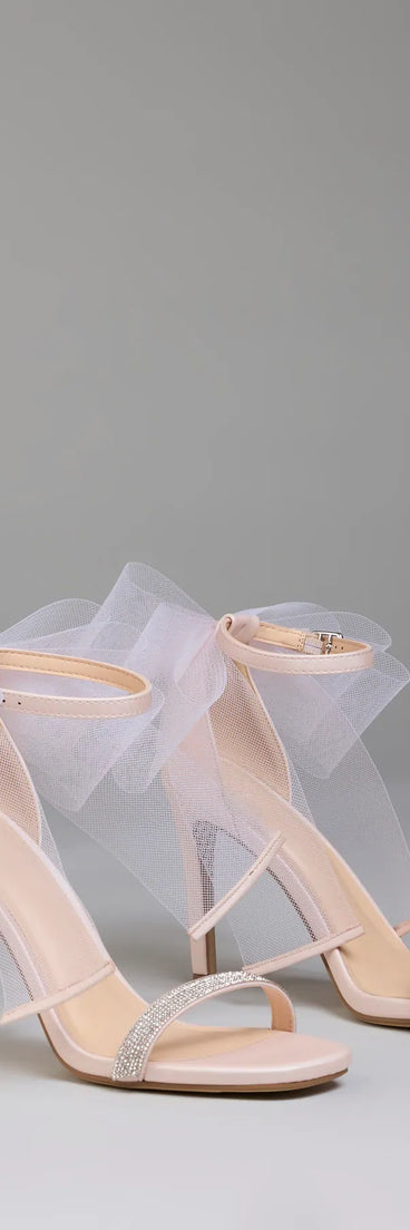 Step into style with the Tied With A Bow Stiletto Heels, pink heels made to complete your Windsor look with comfort and glam in mind.