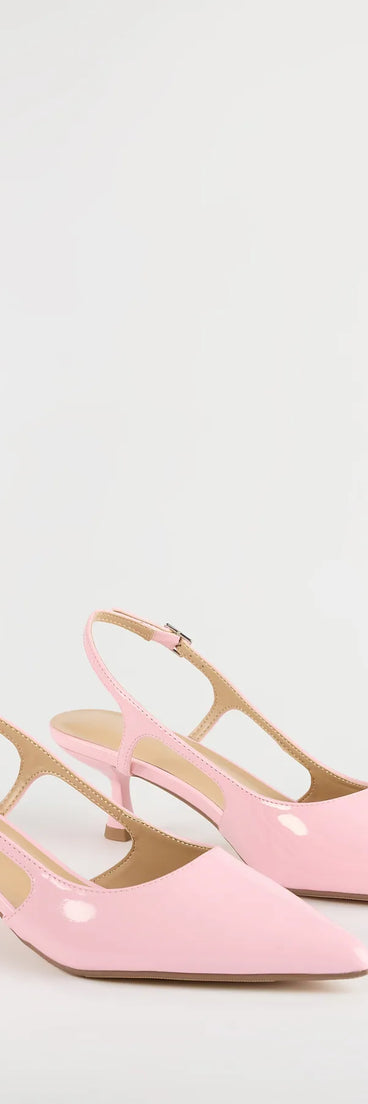 Step into style with the Keep It Chic Kitten Heel Pumps, pink heels made to complete your Windsor look with comfort and glam in mind.